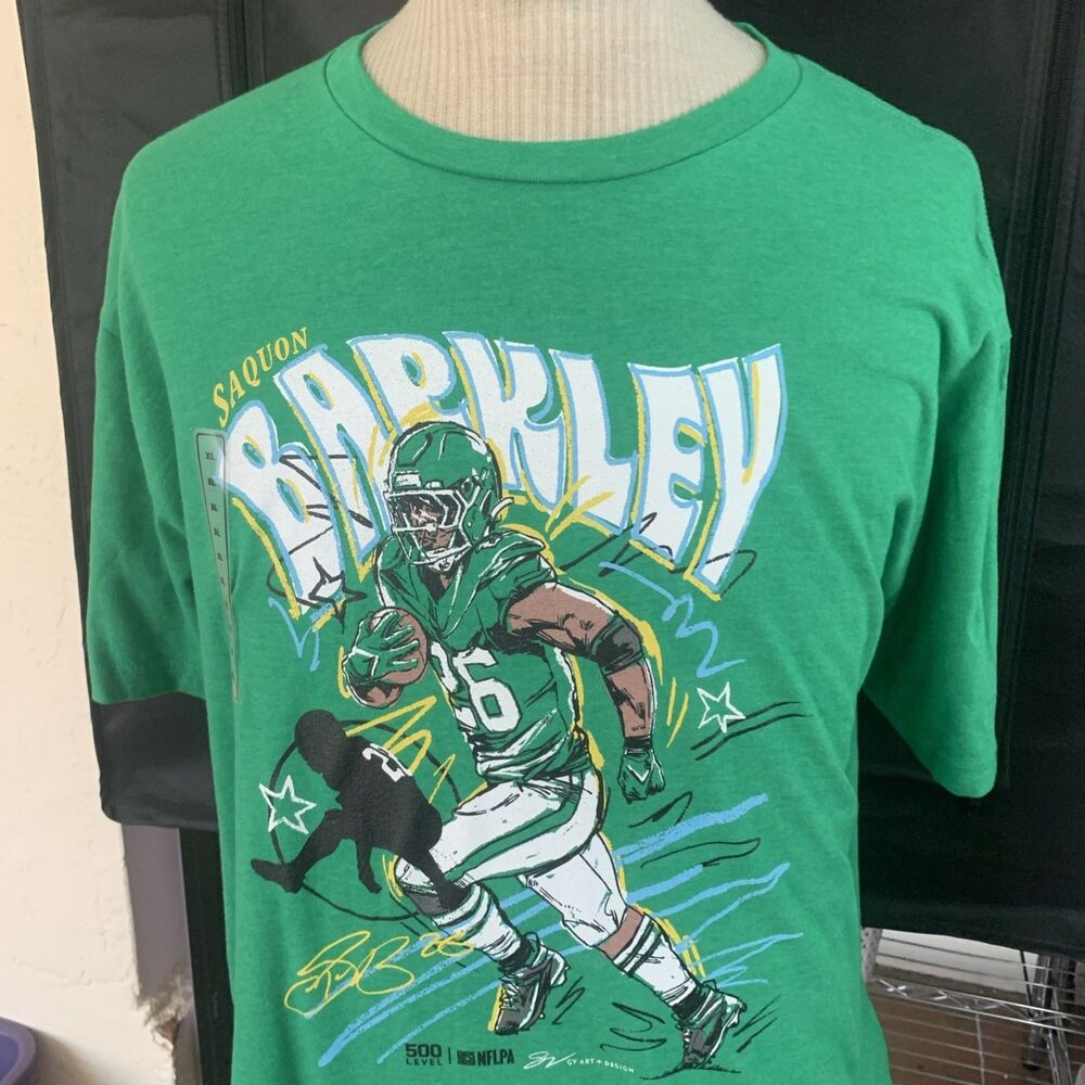 Saquon Barkley  500 Level Tee Shirt Philadelphia Eagles NFLPA NEW W/TAGS Size XL